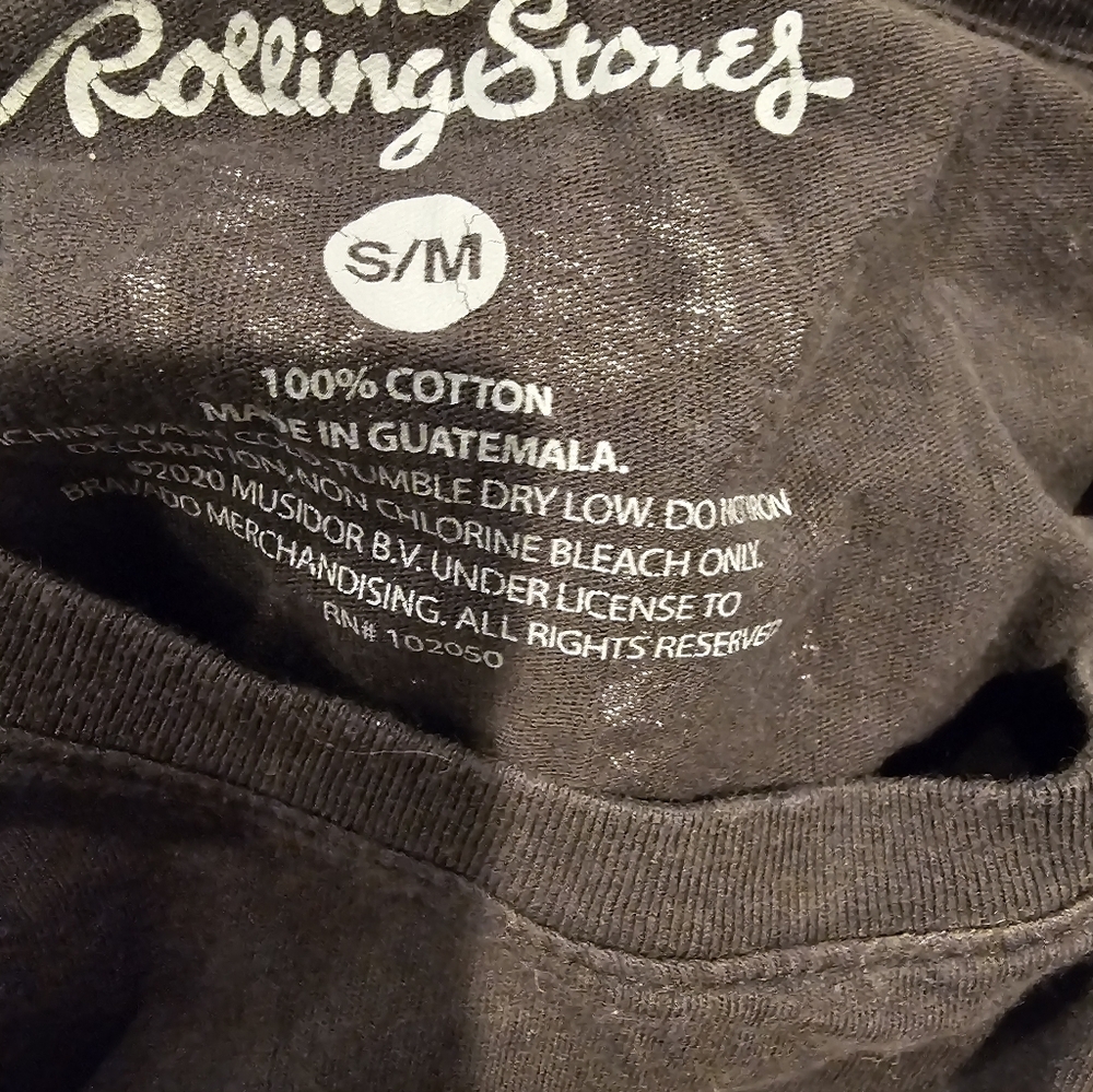 Rolling Stones Graphic Crop Tee Black Band Tee She Rolling Stones S M - Picture 5 of 5